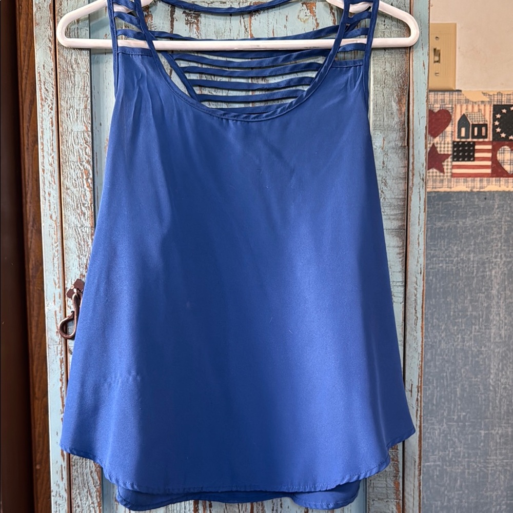 Blue Strappy Women's Top